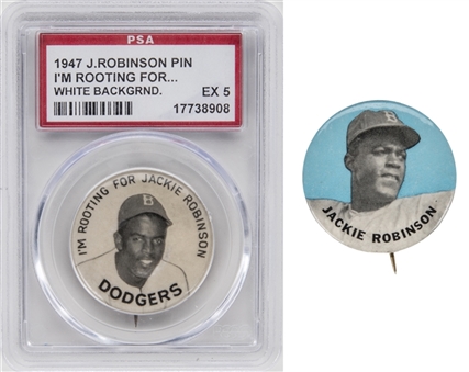1947-1950s Jackie Robinson Pin Pair (2 Different)